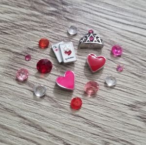🦉Queen of Hearts Charm Set